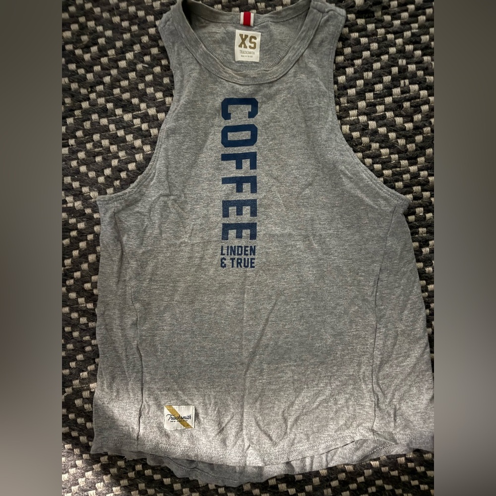 Tracksmith Grayboy “COFFEE” LINDEN & TRUE Tank GRAY XS - Massachusetts